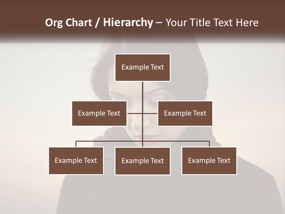 A Woman In A Black Scarf Is Looking Down At Her Cell Phone PowerPoint Template