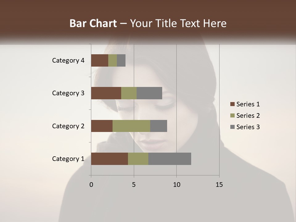 A Woman In A Black Scarf Is Looking Down At Her Cell Phone PowerPoint Template