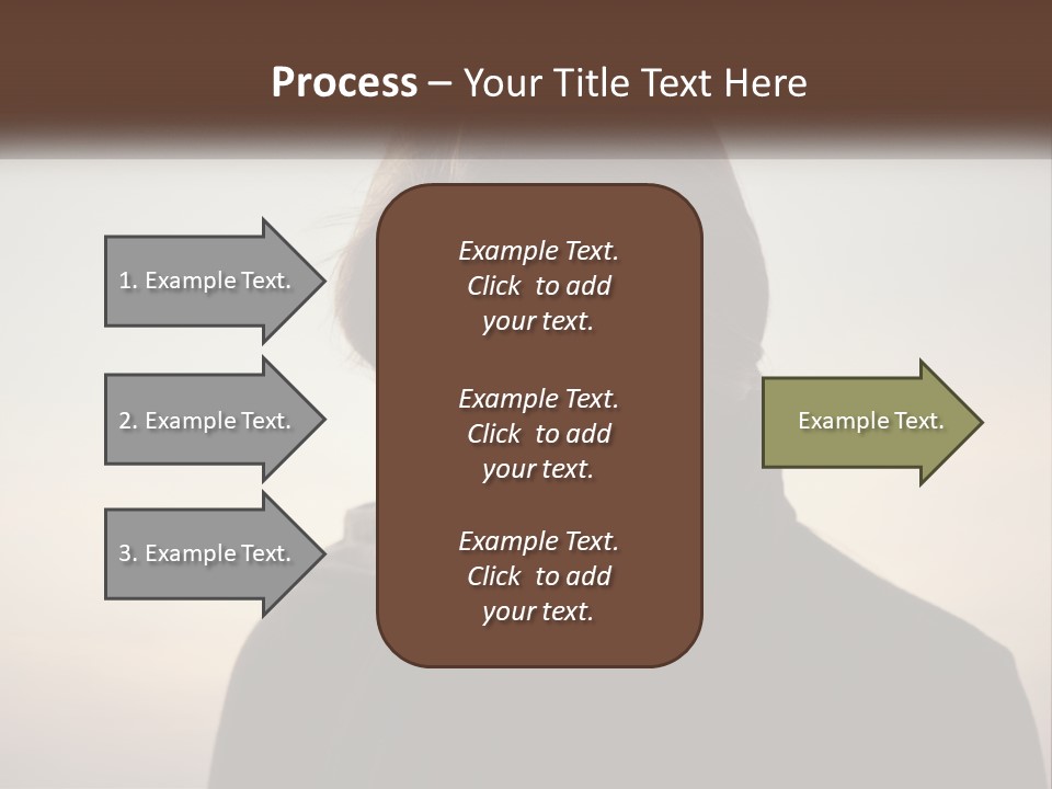 A Woman In A Black Scarf Is Looking Down At Her Cell Phone PowerPoint Template