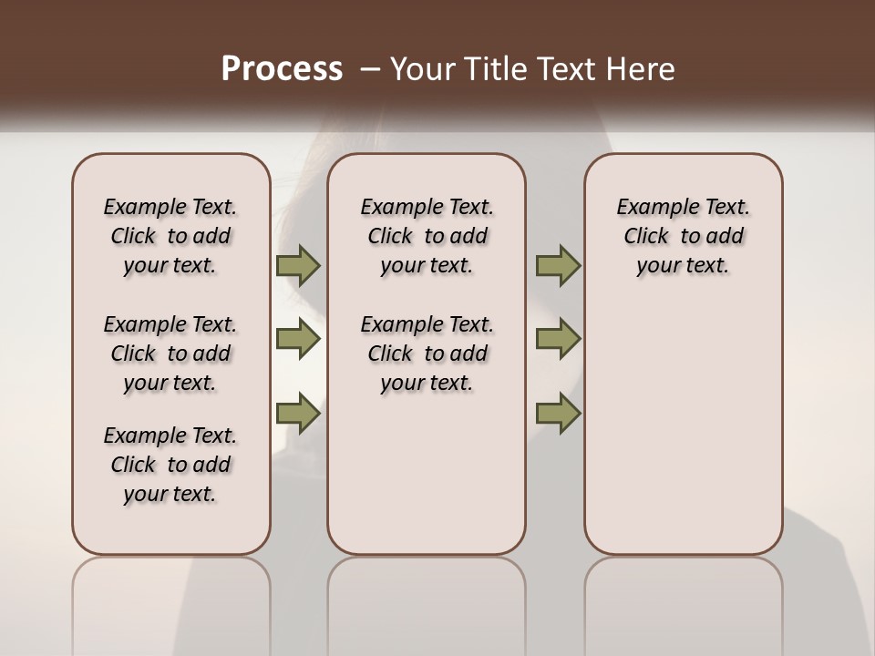 A Woman In A Black Scarf Is Looking Down At Her Cell Phone PowerPoint Template