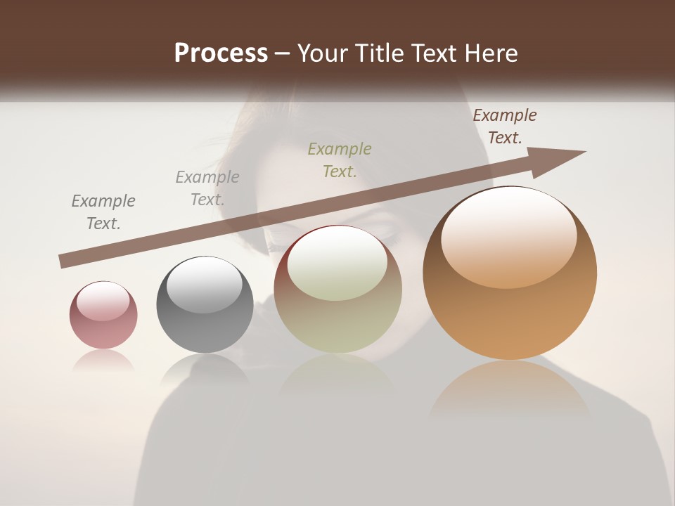 A Woman In A Black Scarf Is Looking Down At Her Cell Phone PowerPoint Template