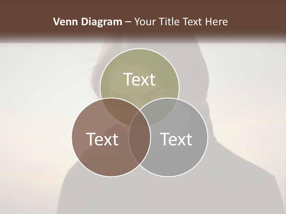 A Woman In A Black Scarf Is Looking Down At Her Cell Phone PowerPoint Template