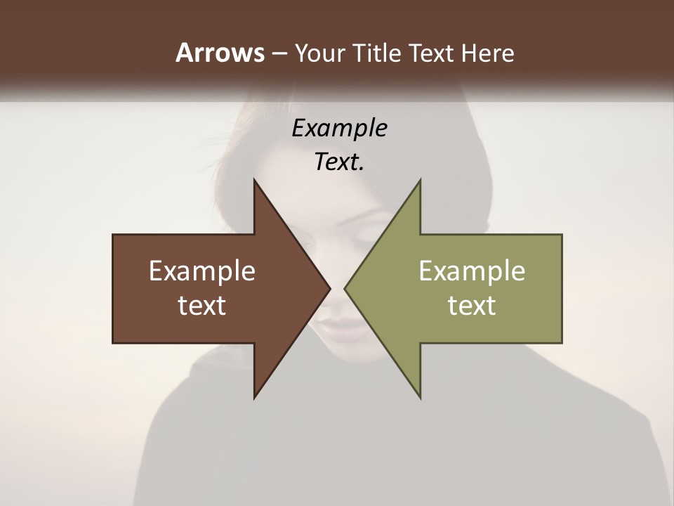 A Woman In A Black Scarf Is Looking Down At Her Cell Phone PowerPoint Template