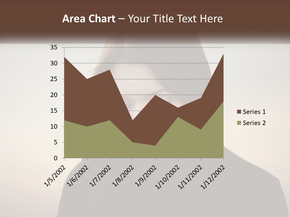 A Woman In A Black Scarf Is Looking Down At Her Cell Phone PowerPoint Template