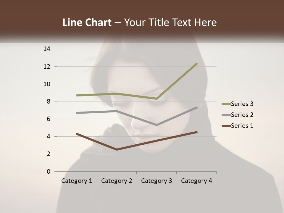 A Woman In A Black Scarf Is Looking Down At Her Cell Phone PowerPoint Template