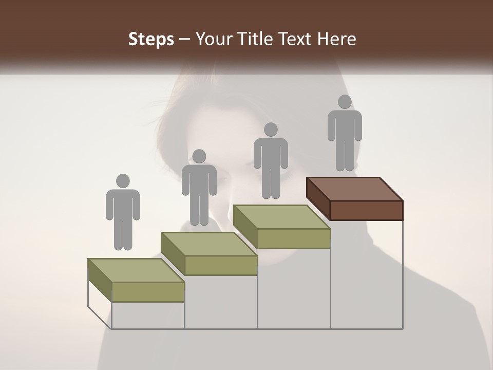 A Woman In A Black Scarf Is Looking Down At Her Cell Phone PowerPoint Template