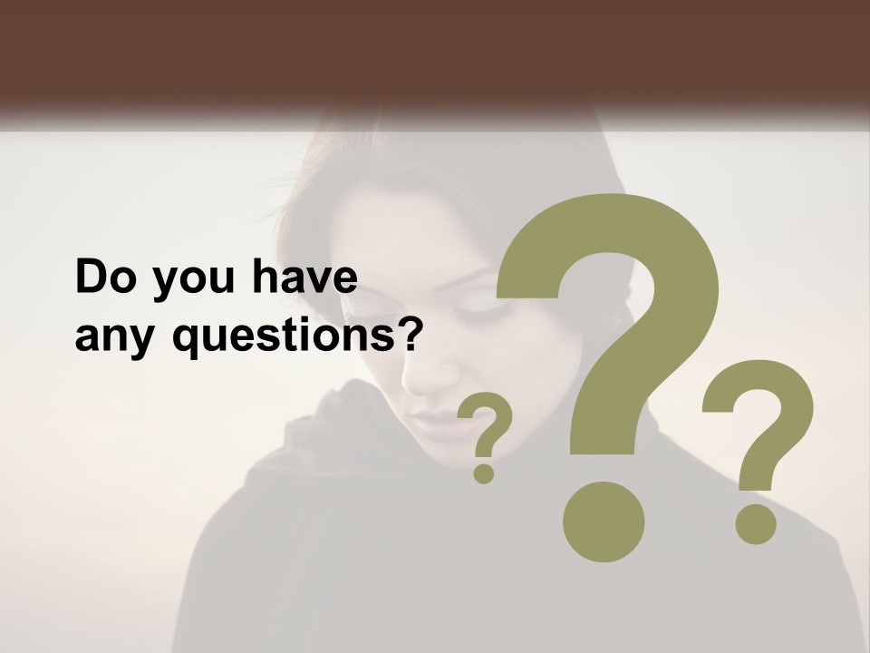 A Woman In A Black Scarf Is Looking Down At Her Cell Phone PowerPoint Template