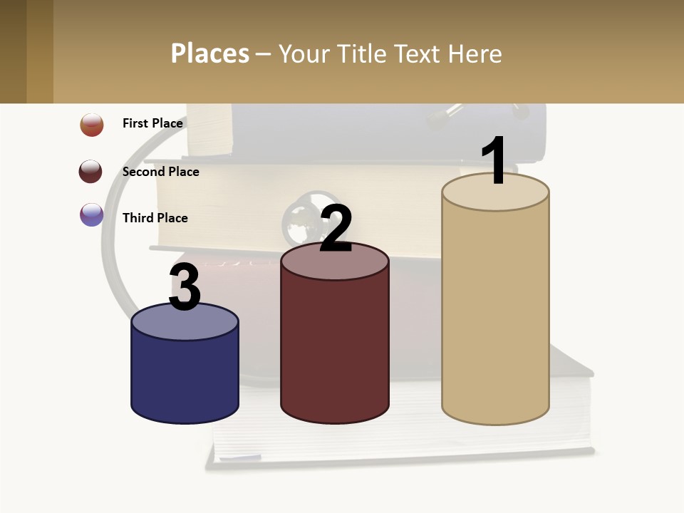 A Book With A Stethoscope On Top Of It PowerPoint Template
