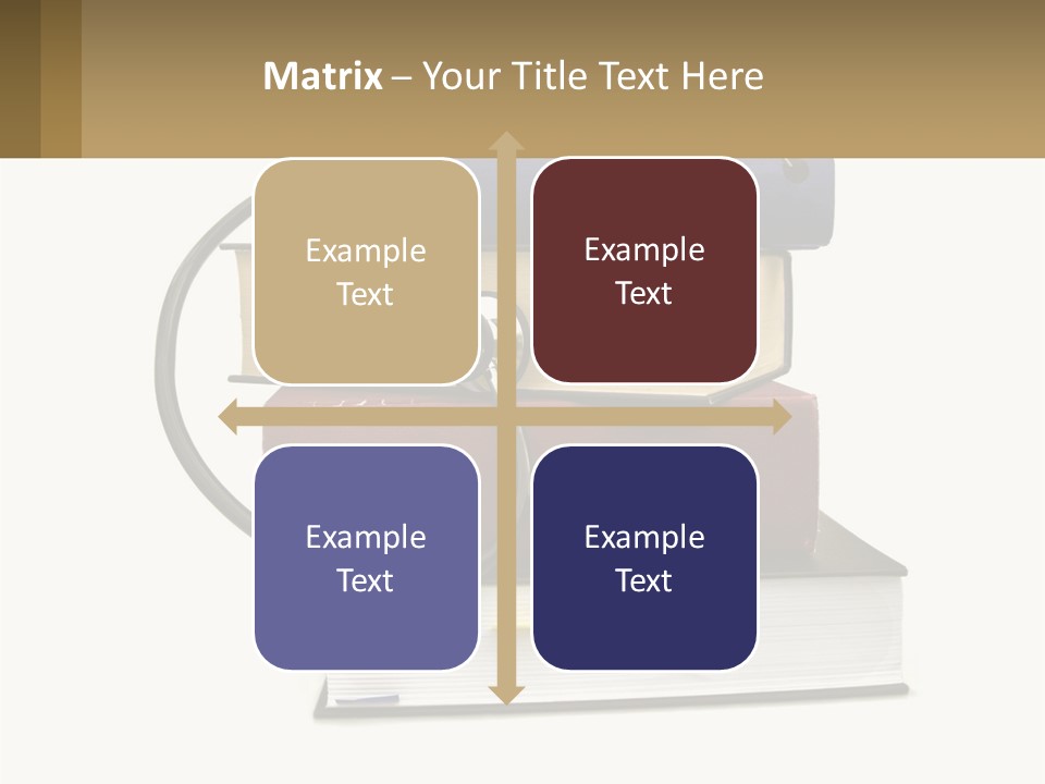 A Book With A Stethoscope On Top Of It PowerPoint Template