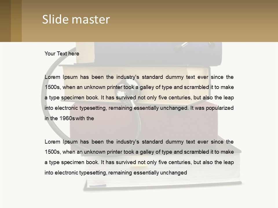 A Book With A Stethoscope On Top Of It PowerPoint Template