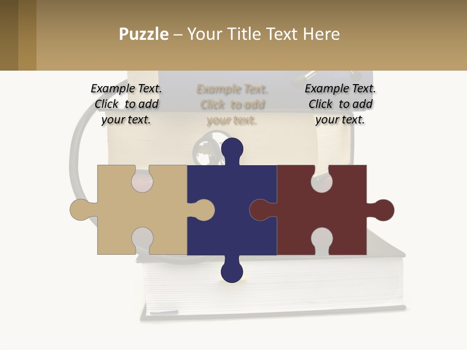 A Book With A Stethoscope On Top Of It PowerPoint Template