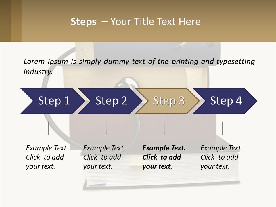A Book With A Stethoscope On Top Of It PowerPoint Template
