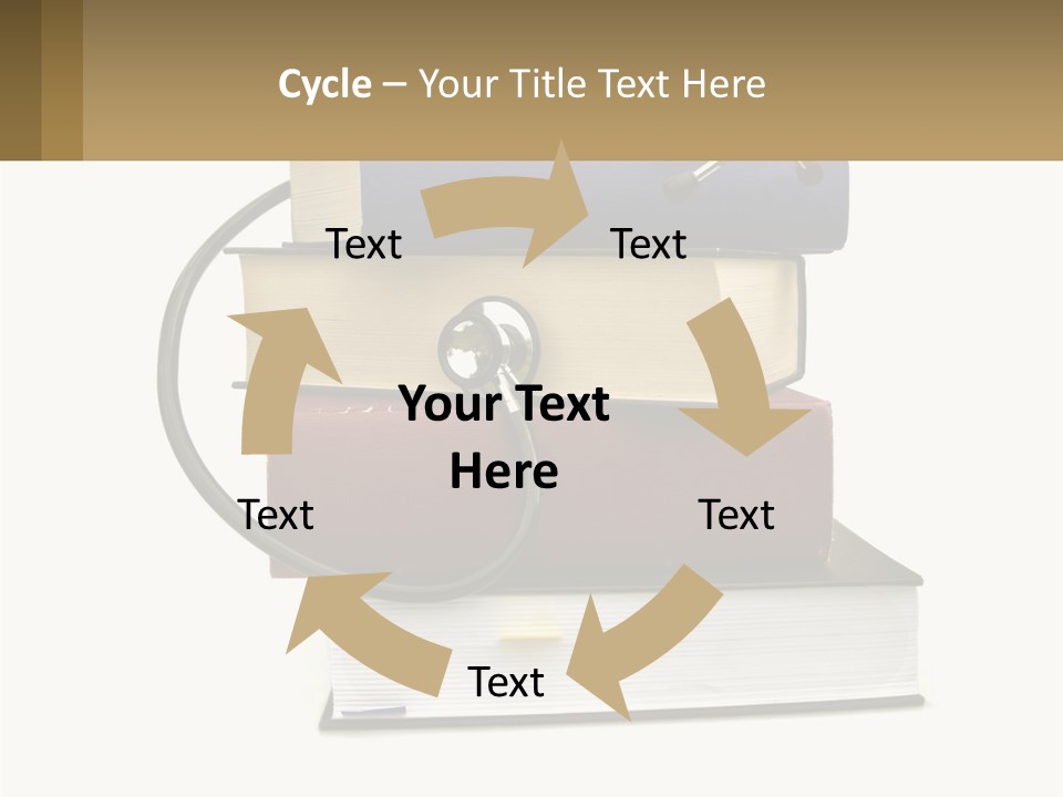 A Book With A Stethoscope On Top Of It PowerPoint Template