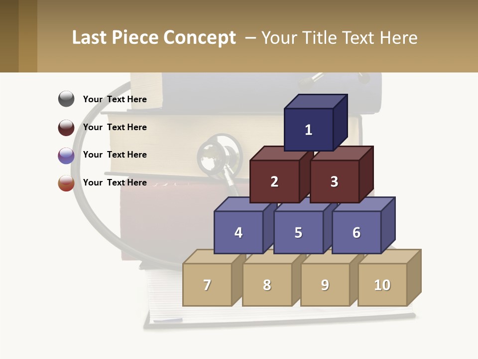 A Book With A Stethoscope On Top Of It PowerPoint Template