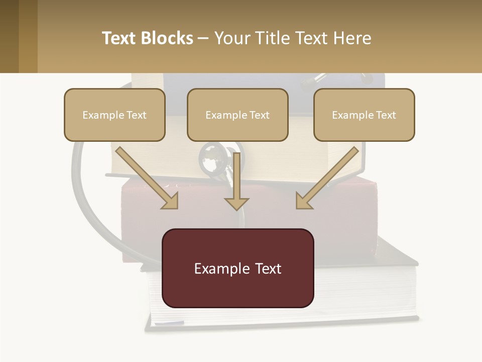 A Book With A Stethoscope On Top Of It PowerPoint Template