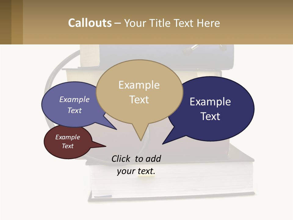 A Book With A Stethoscope On Top Of It PowerPoint Template