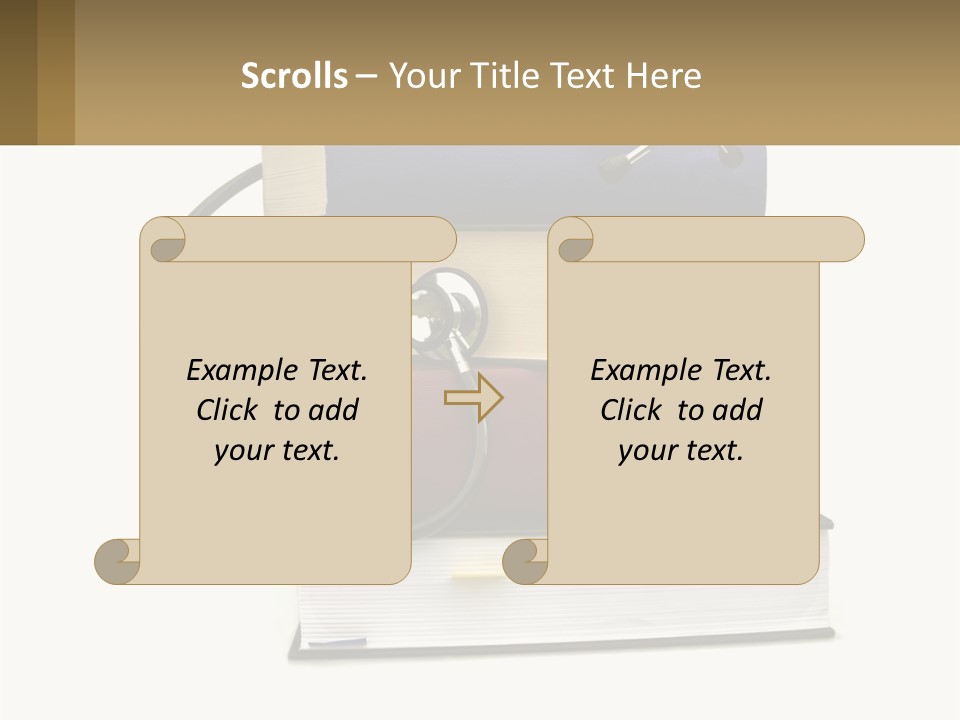A Book With A Stethoscope On Top Of It PowerPoint Template