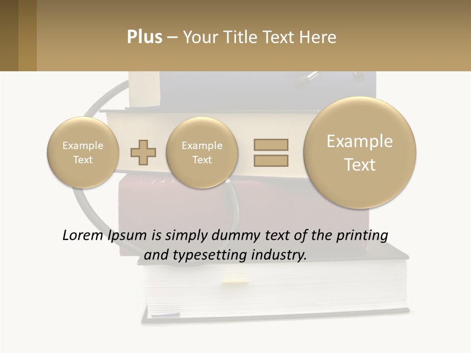 A Book With A Stethoscope On Top Of It PowerPoint Template