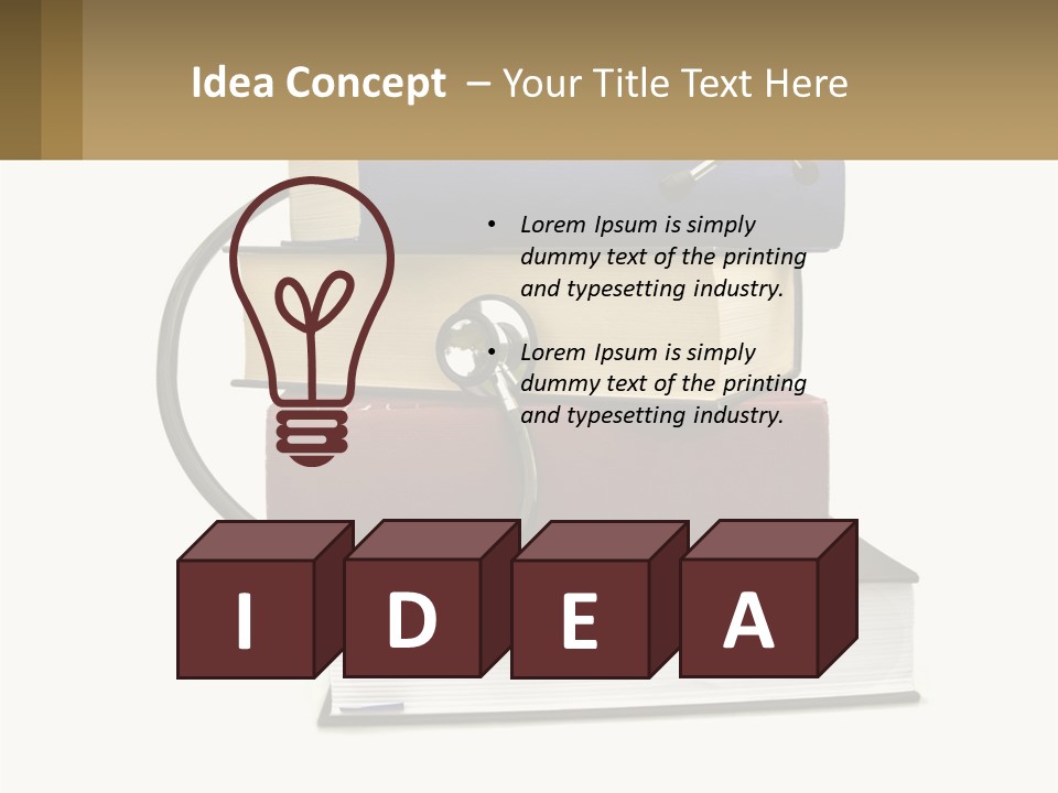 A Book With A Stethoscope On Top Of It PowerPoint Template