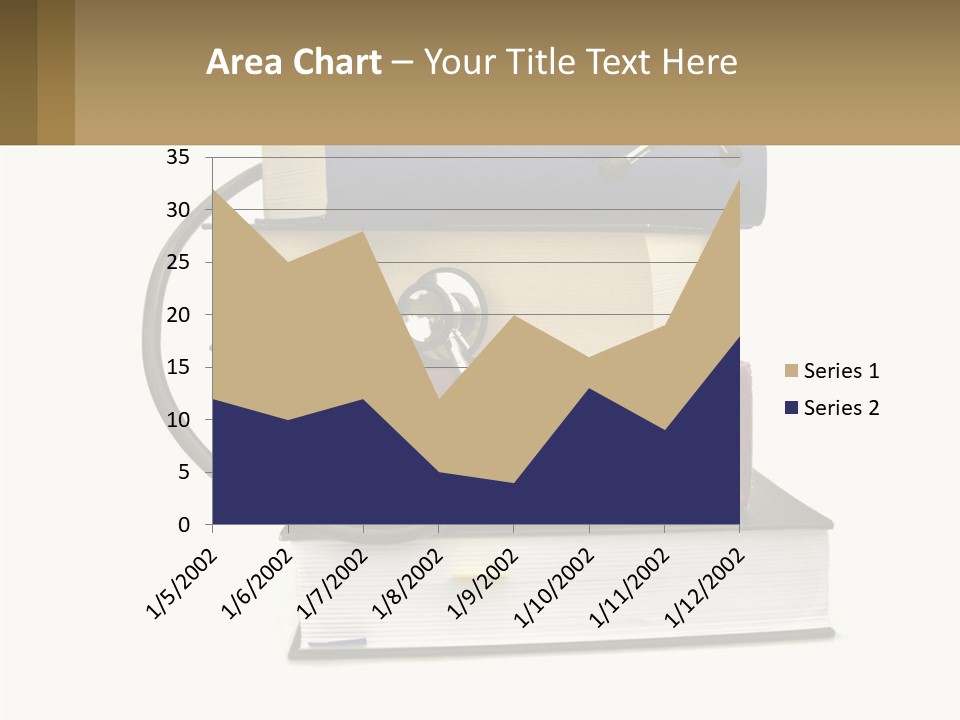 A Book With A Stethoscope On Top Of It PowerPoint Template