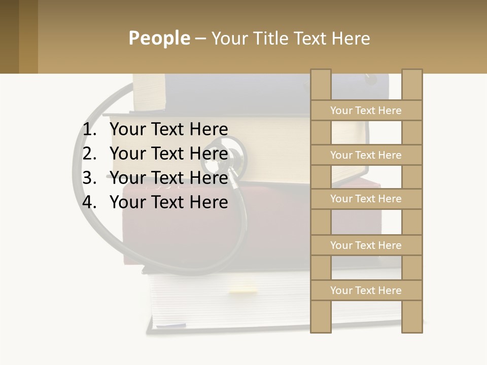 A Book With A Stethoscope On Top Of It PowerPoint Template