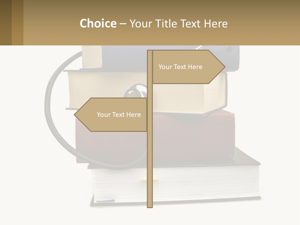 A Book With A Stethoscope On Top Of It PowerPoint Template