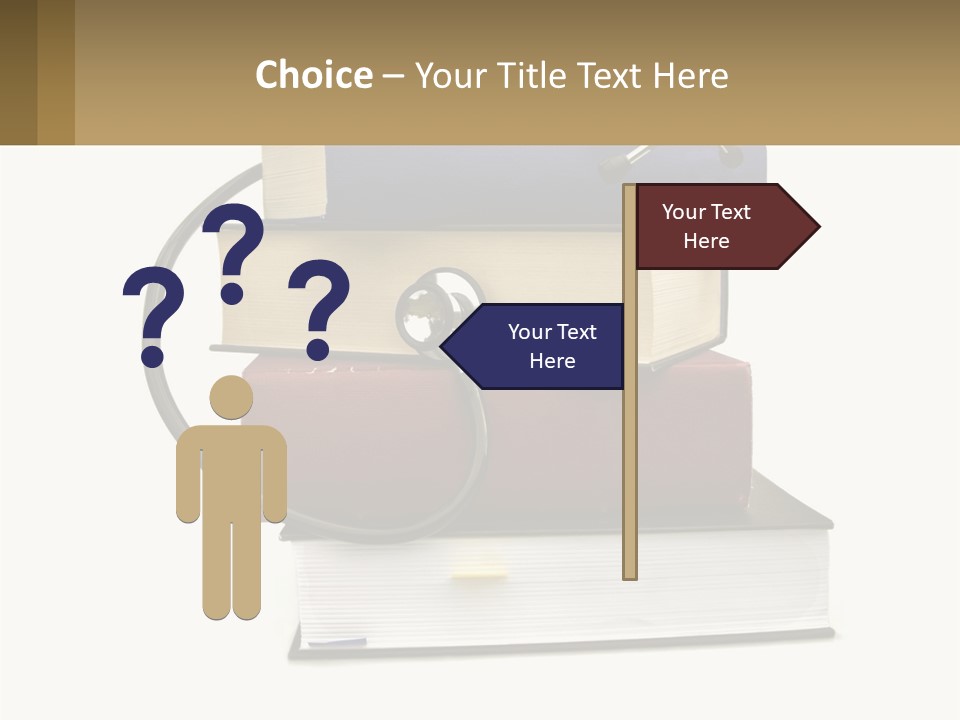 A Book With A Stethoscope On Top Of It PowerPoint Template