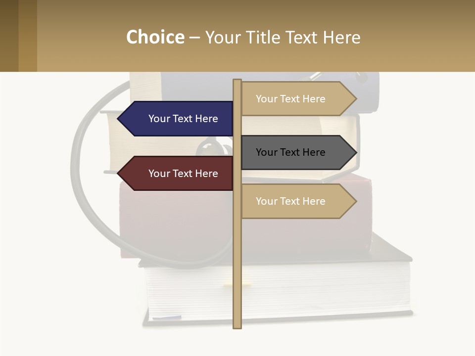 A Book With A Stethoscope On Top Of It PowerPoint Template