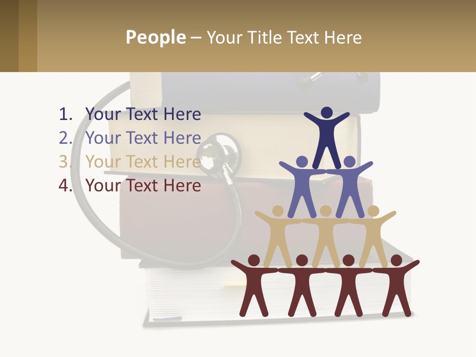 A Book With A Stethoscope On Top Of It PowerPoint Template