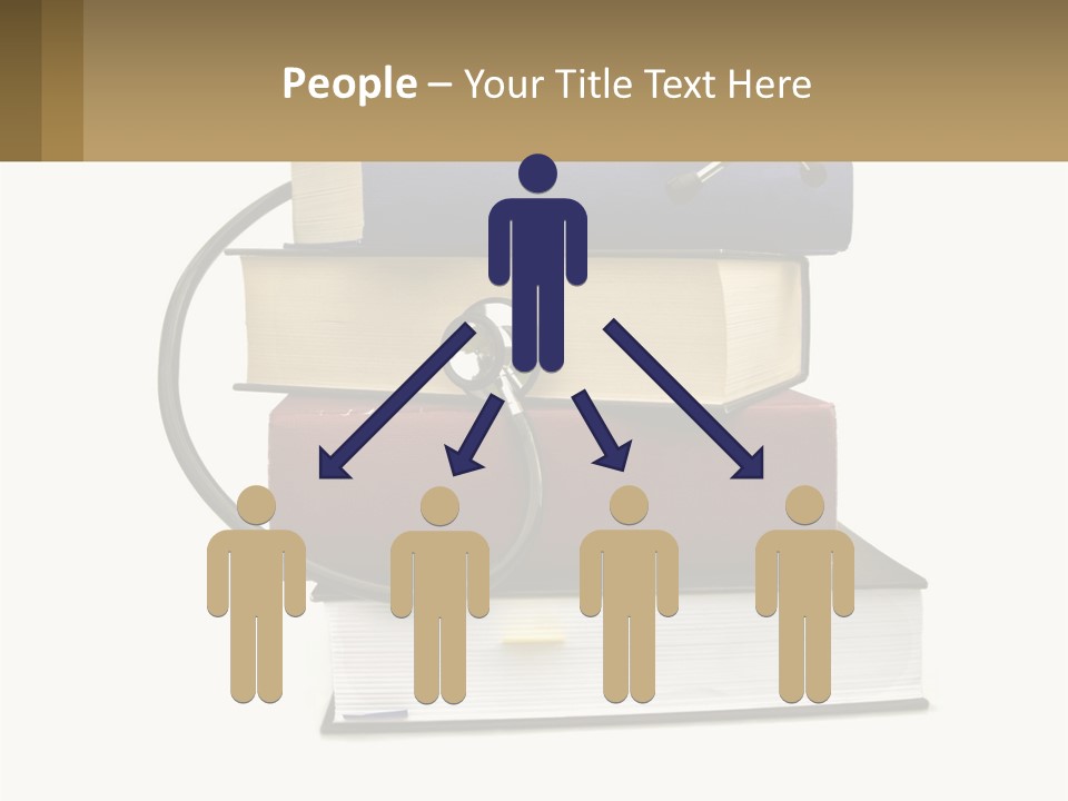 A Book With A Stethoscope On Top Of It PowerPoint Template