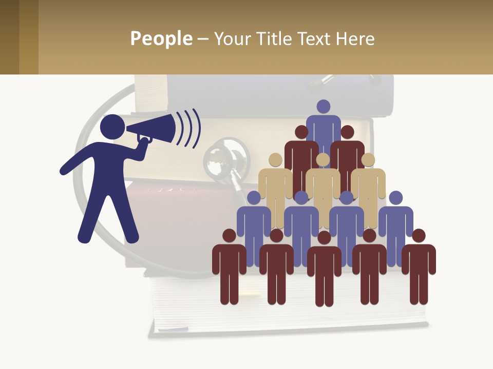 A Book With A Stethoscope On Top Of It PowerPoint Template