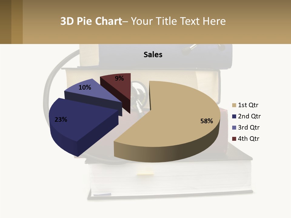 A Book With A Stethoscope On Top Of It PowerPoint Template