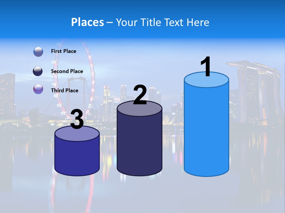 A City Skyline With A Ferris Wheel In The Foreground PowerPoint Template