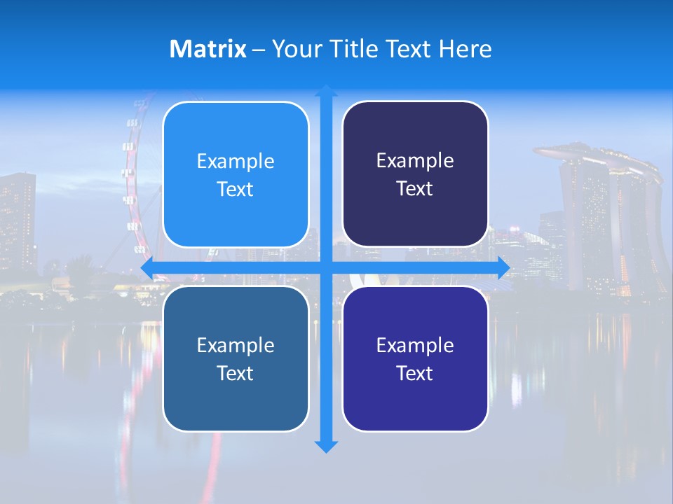 A City Skyline With A Ferris Wheel In The Foreground PowerPoint Template