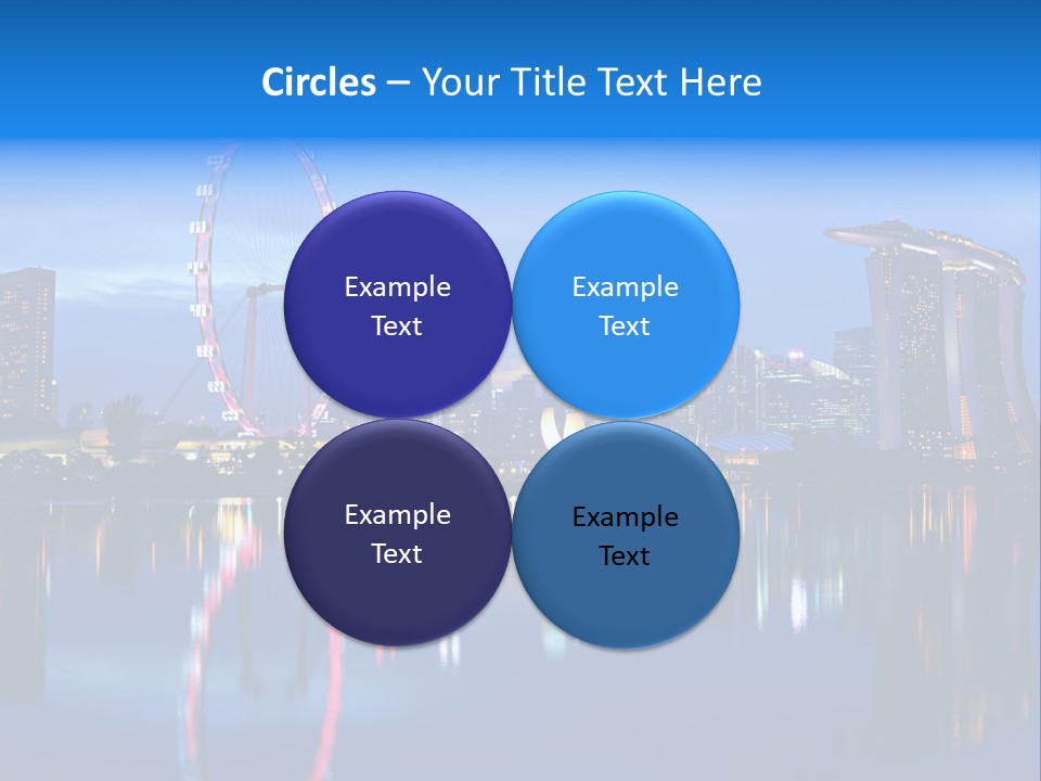 A City Skyline With A Ferris Wheel In The Foreground PowerPoint Template
