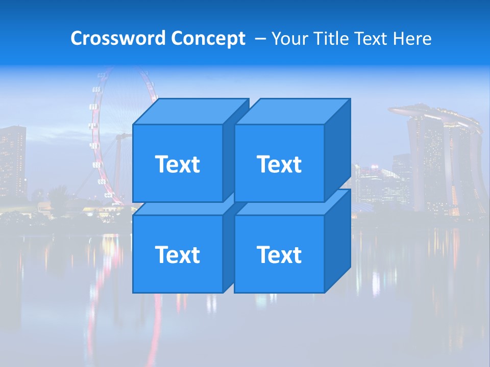 A City Skyline With A Ferris Wheel In The Foreground PowerPoint Template