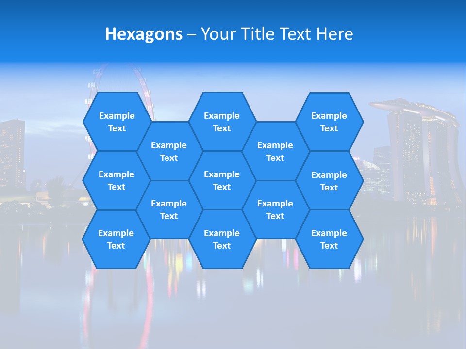 A City Skyline With A Ferris Wheel In The Foreground PowerPoint Template