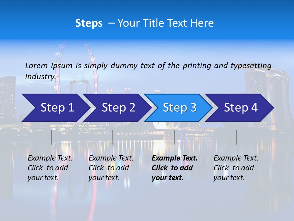 A City Skyline With A Ferris Wheel In The Foreground PowerPoint Template