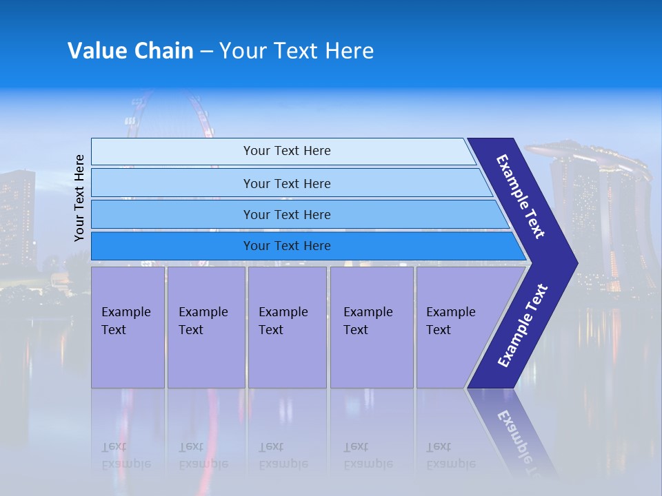 A City Skyline With A Ferris Wheel In The Foreground PowerPoint Template