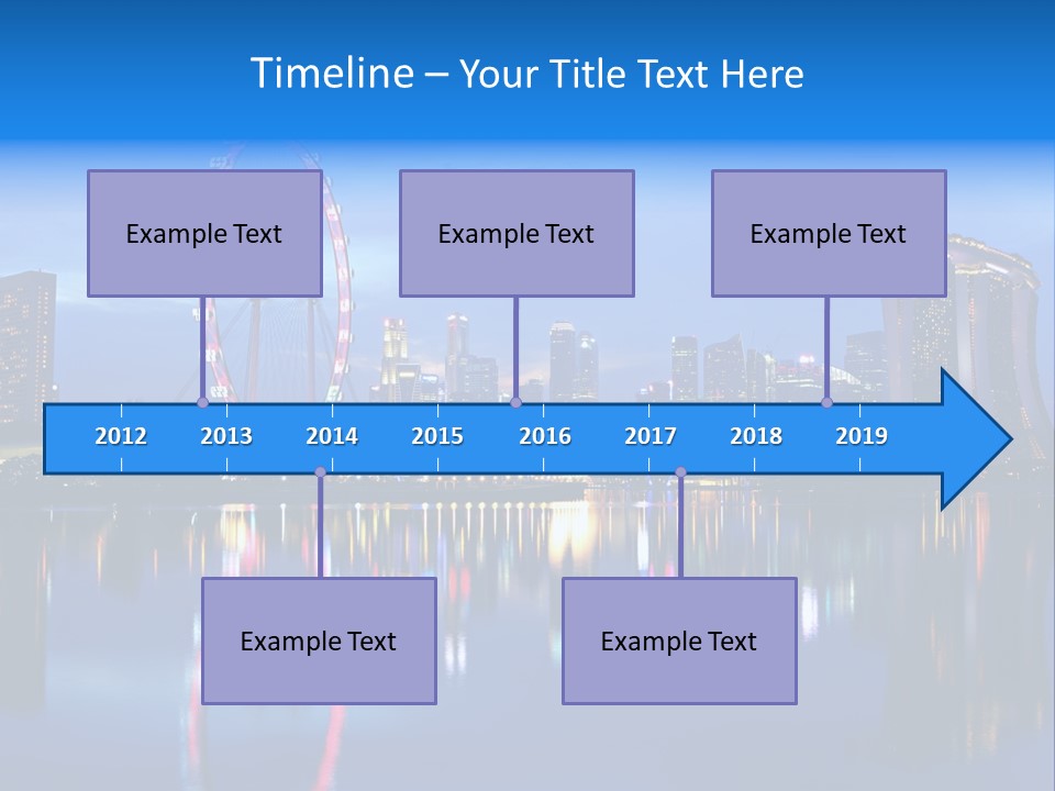 A City Skyline With A Ferris Wheel In The Foreground PowerPoint Template