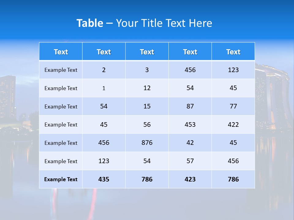 A City Skyline With A Ferris Wheel In The Foreground PowerPoint Template
