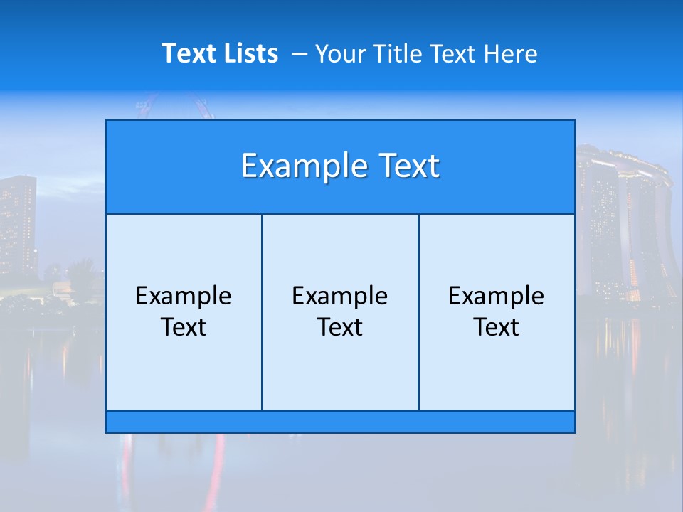 A City Skyline With A Ferris Wheel In The Foreground PowerPoint Template