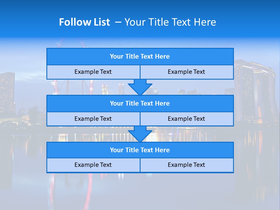 A City Skyline With A Ferris Wheel In The Foreground PowerPoint Template
