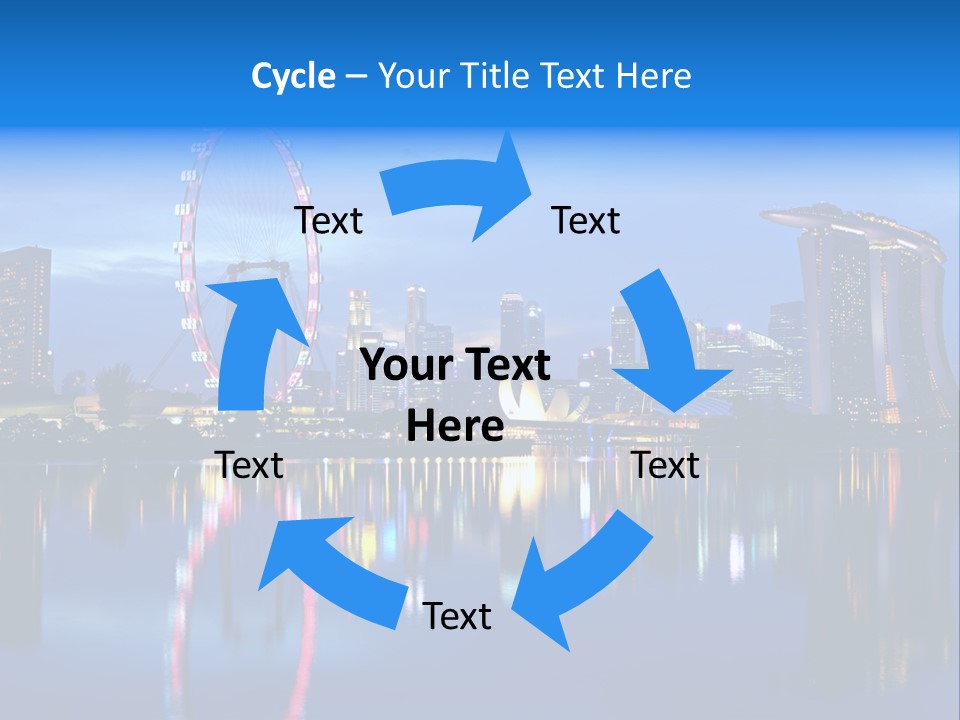 A City Skyline With A Ferris Wheel In The Foreground PowerPoint Template