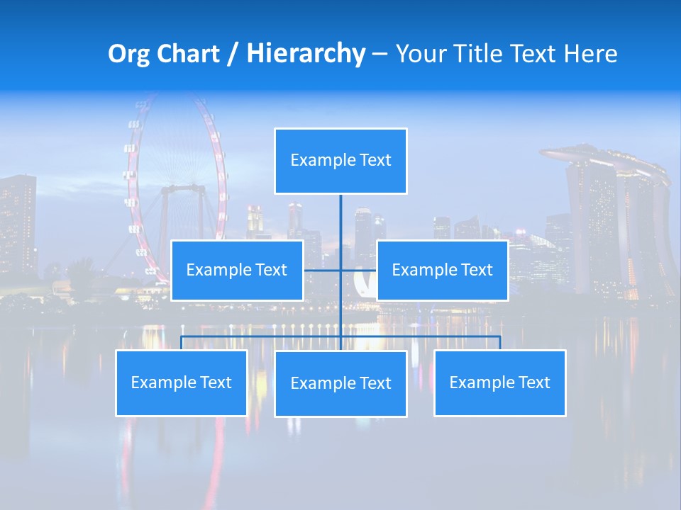 A City Skyline With A Ferris Wheel In The Foreground PowerPoint Template
