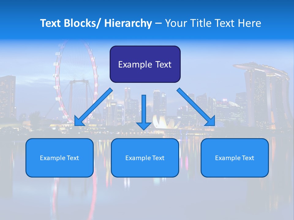 A City Skyline With A Ferris Wheel In The Foreground PowerPoint Template