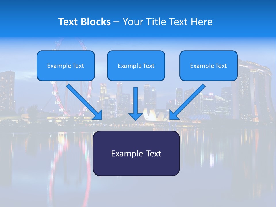 A City Skyline With A Ferris Wheel In The Foreground PowerPoint Template
