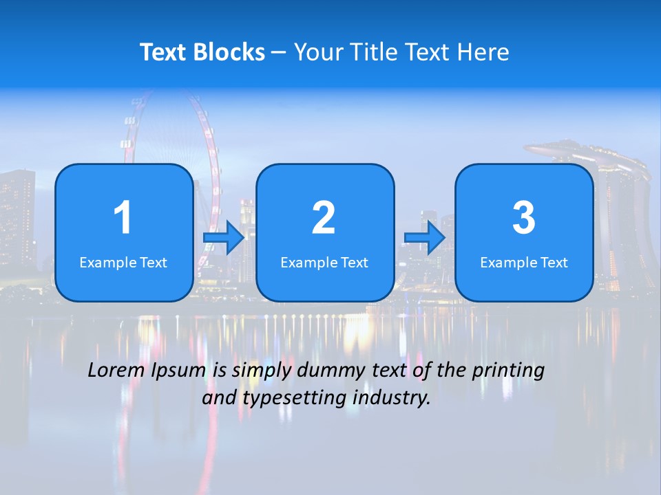 A City Skyline With A Ferris Wheel In The Foreground PowerPoint Template