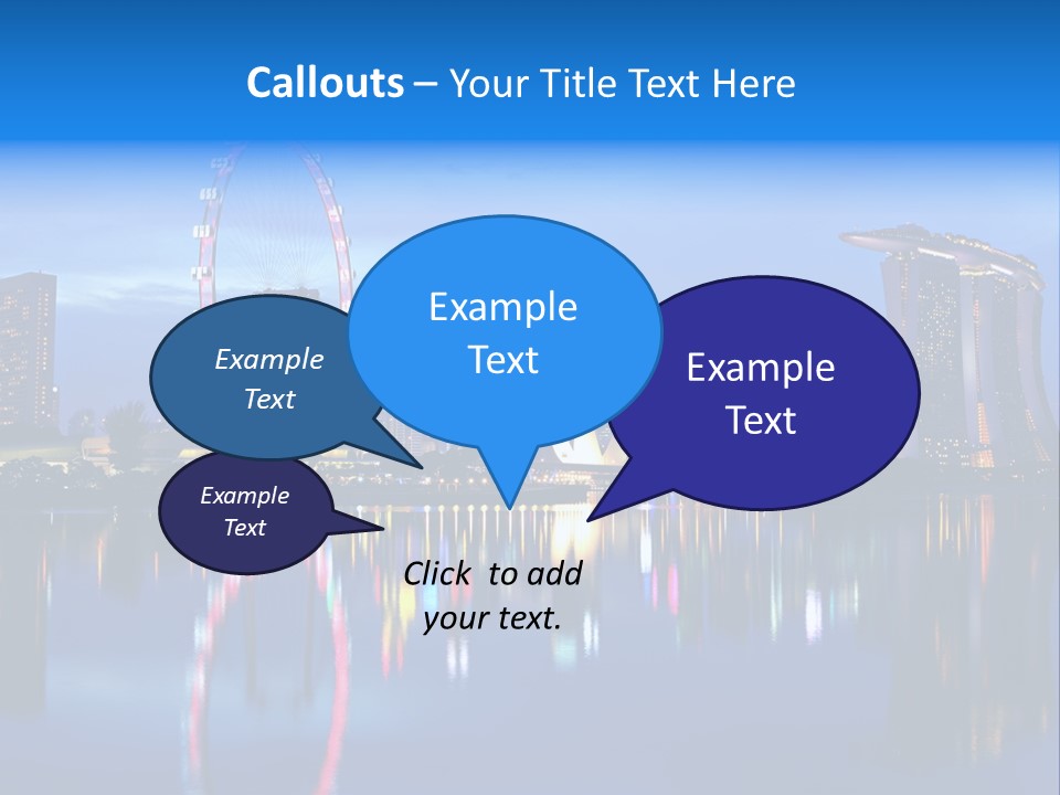 A City Skyline With A Ferris Wheel In The Foreground PowerPoint Template
