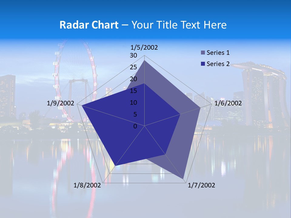 A City Skyline With A Ferris Wheel In The Foreground PowerPoint Template